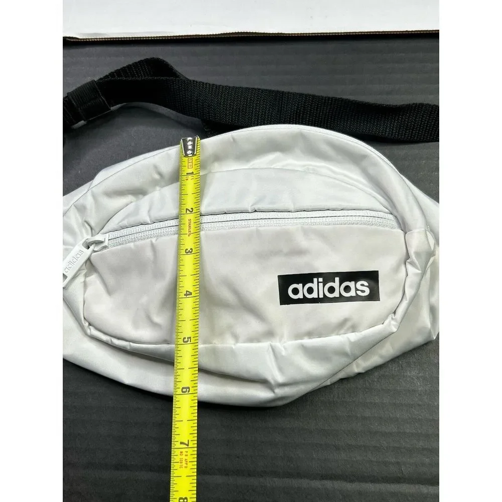 Adidas Unisex Core Fanny Pack Waist Belt Crossbody Travel Bag White + Black